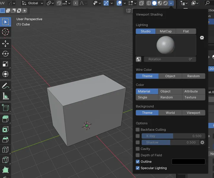 Blender Viewport Shading Options